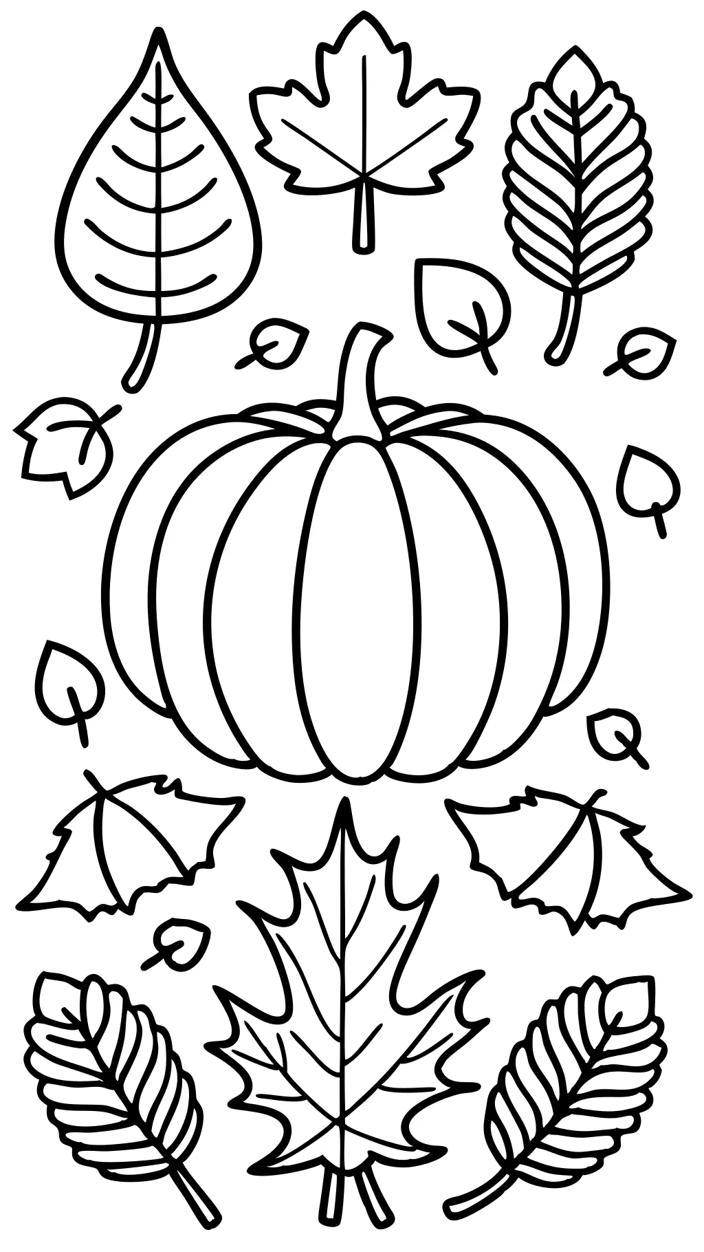 coloring pages of fall leaves